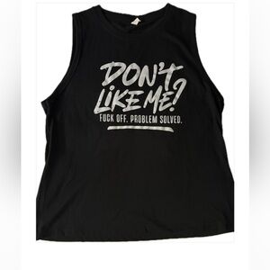 Bold Black Graphic Muscle Tee